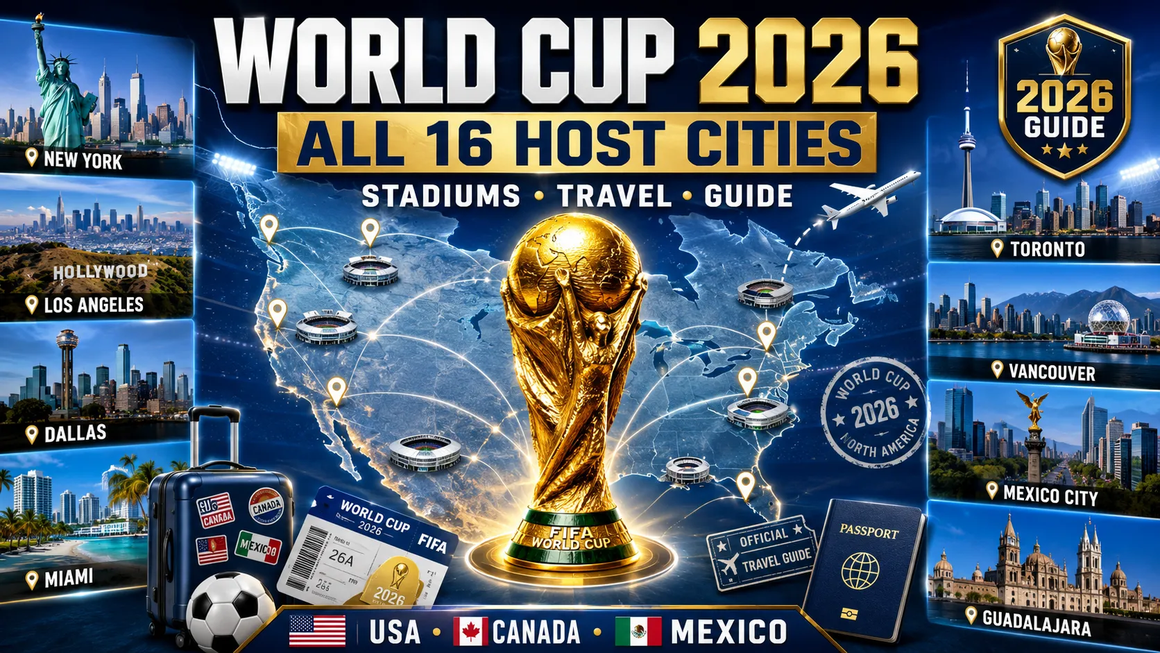 FIFA World Cup 2026 Host City Guide – All 16 Cities, Stadiums & Travel Tips