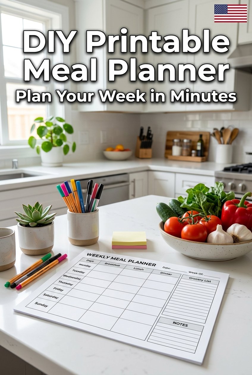 DIY Printable Weekly Meal Planner: How to Make Your Own in 20 Minutes