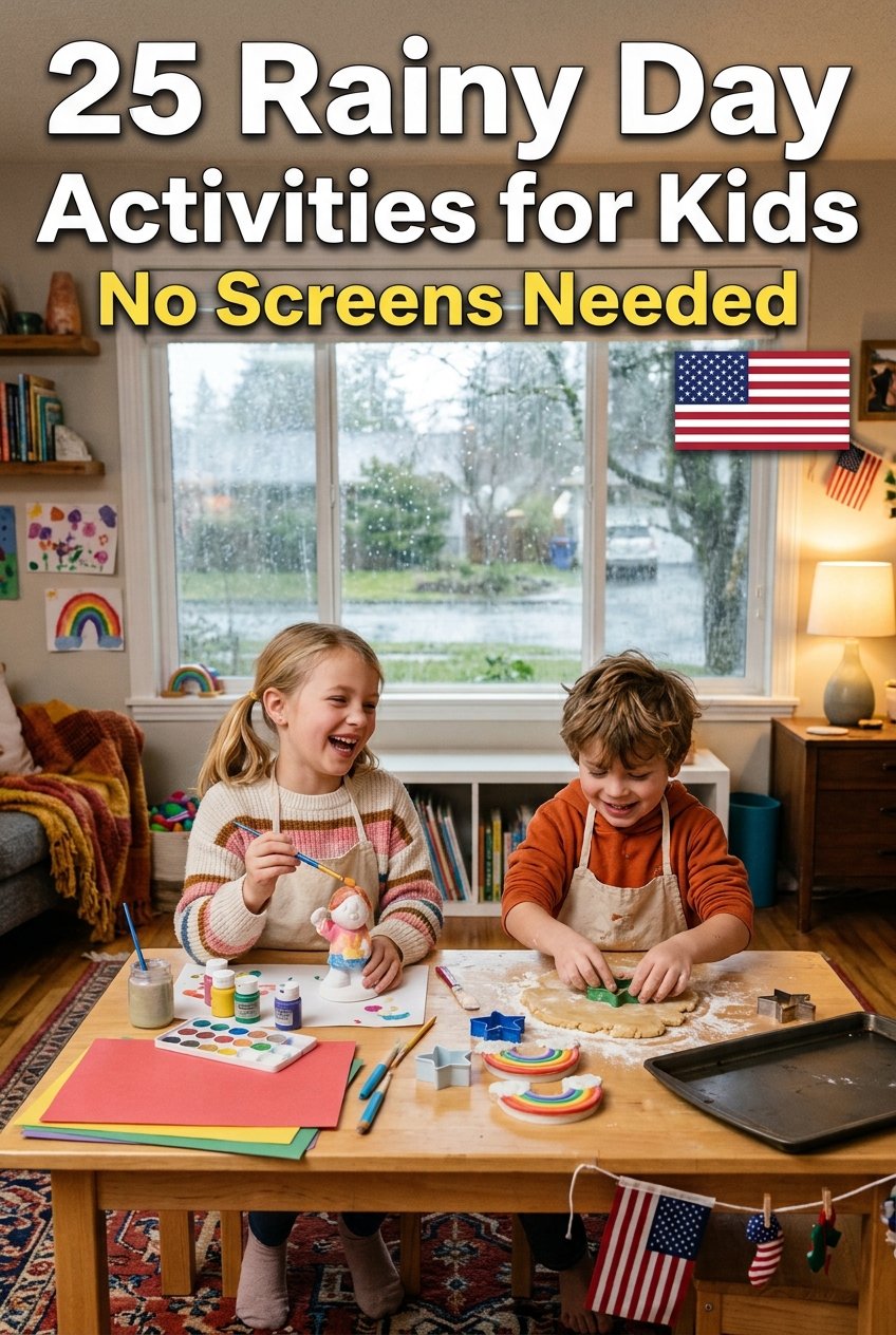25 Rainy Day Activities for Kids at Home (No Screens Needed)